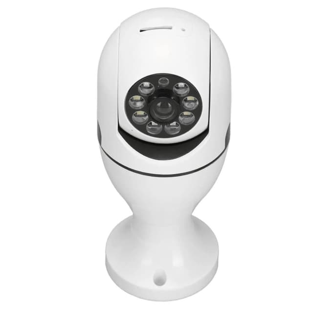 Wi-Fi CCTV Camera E27 MODEL1080p Wireless PTZ Bulb Shape V380 Pro | Indoor 360° Smart Home Security Camera Light Vision 24x7 Continuous Recording with Motion Sensor LED Lights